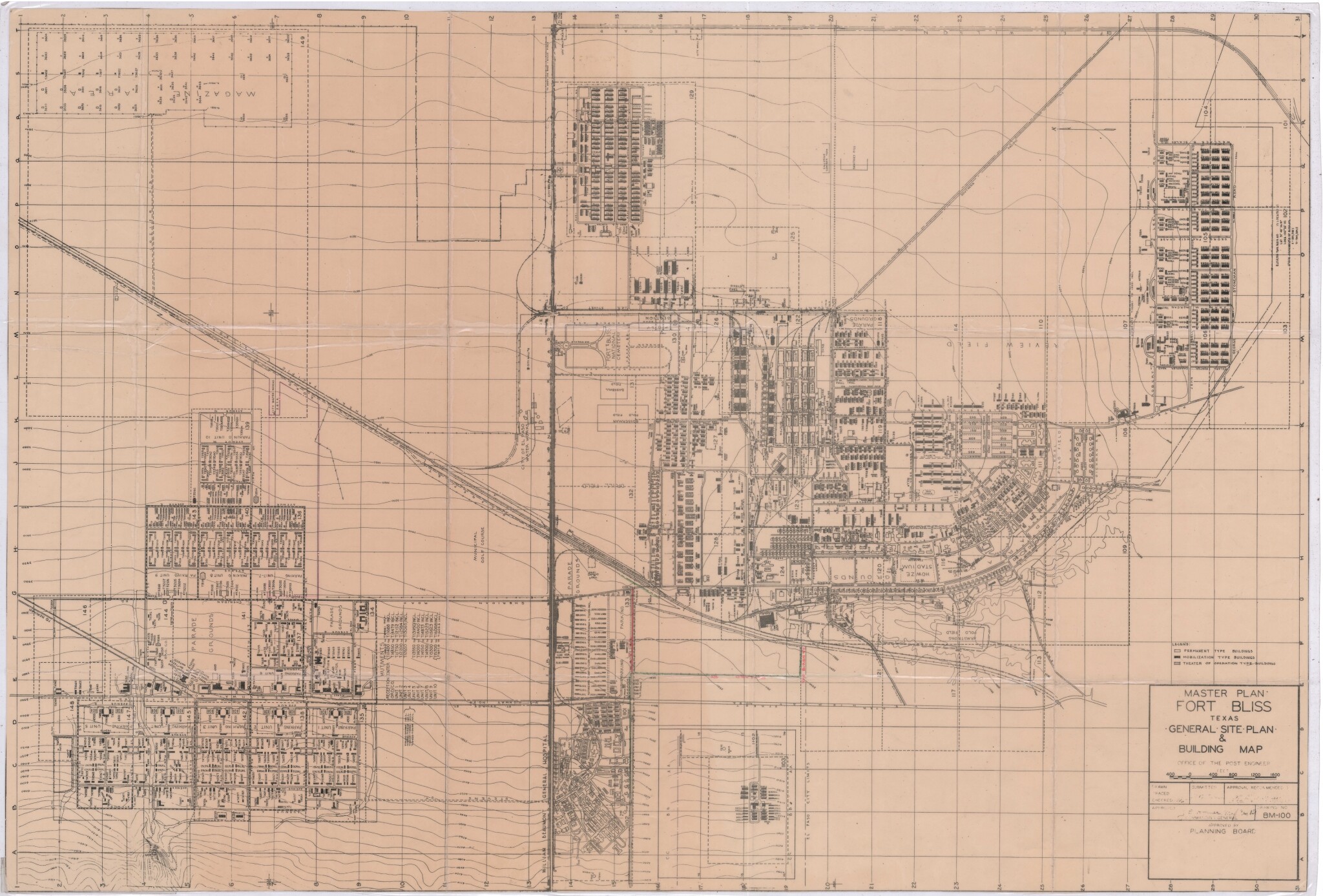 Master Plan Fort Bliss Texas General Site Plan And Building Map DIGIE