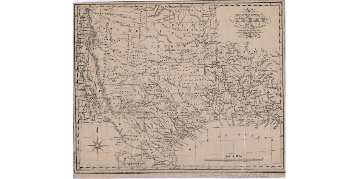 Map of the Republic of Texas and the Adjacent Territories | wall